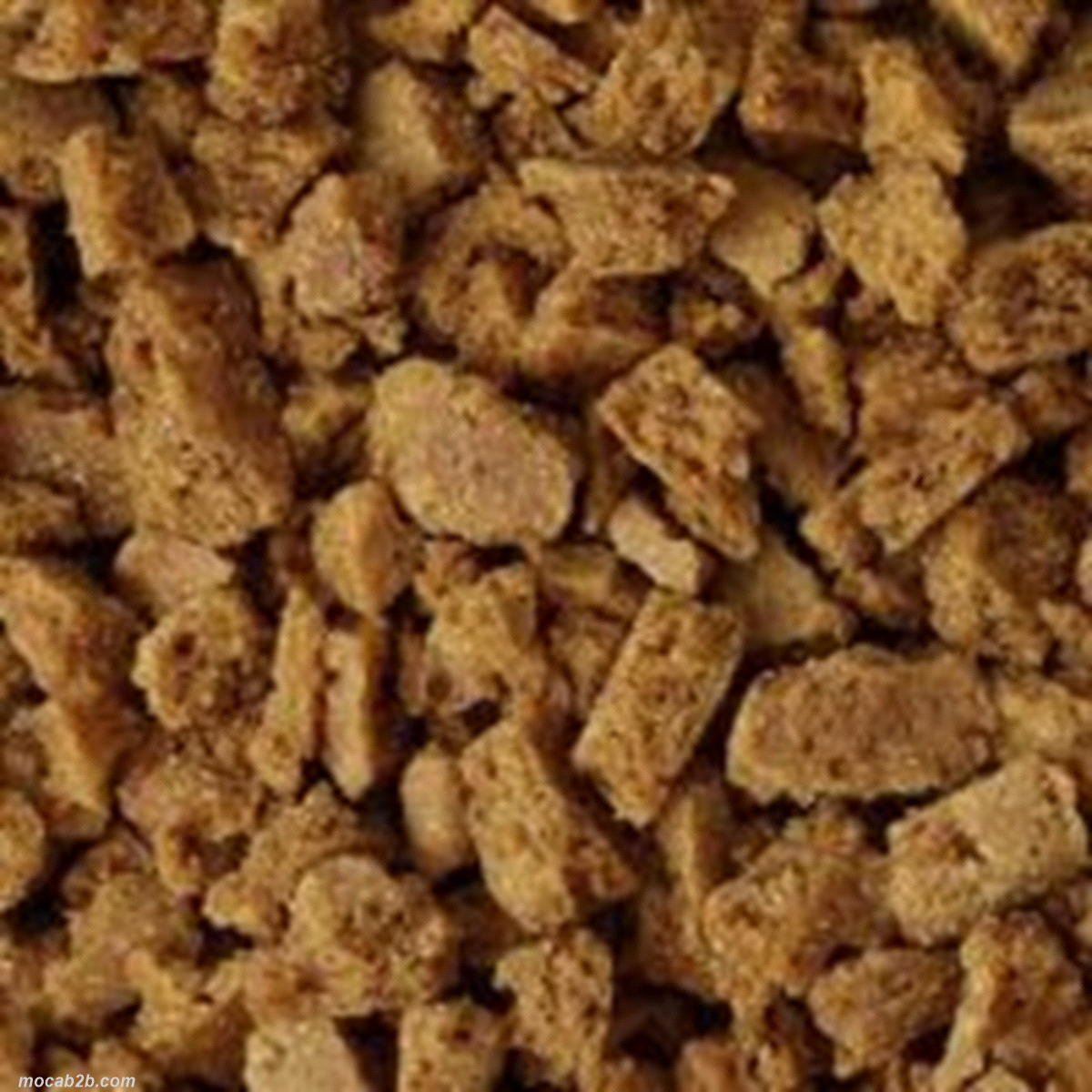 Prodotto dolciario da forno. Granella di biscotto al caramello. Granulometria 3-8 mm. 