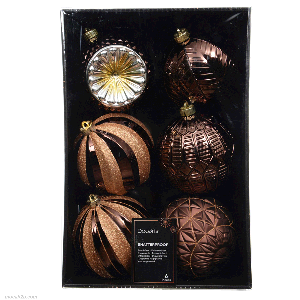 6 PALLINE MARRONE @15cm 