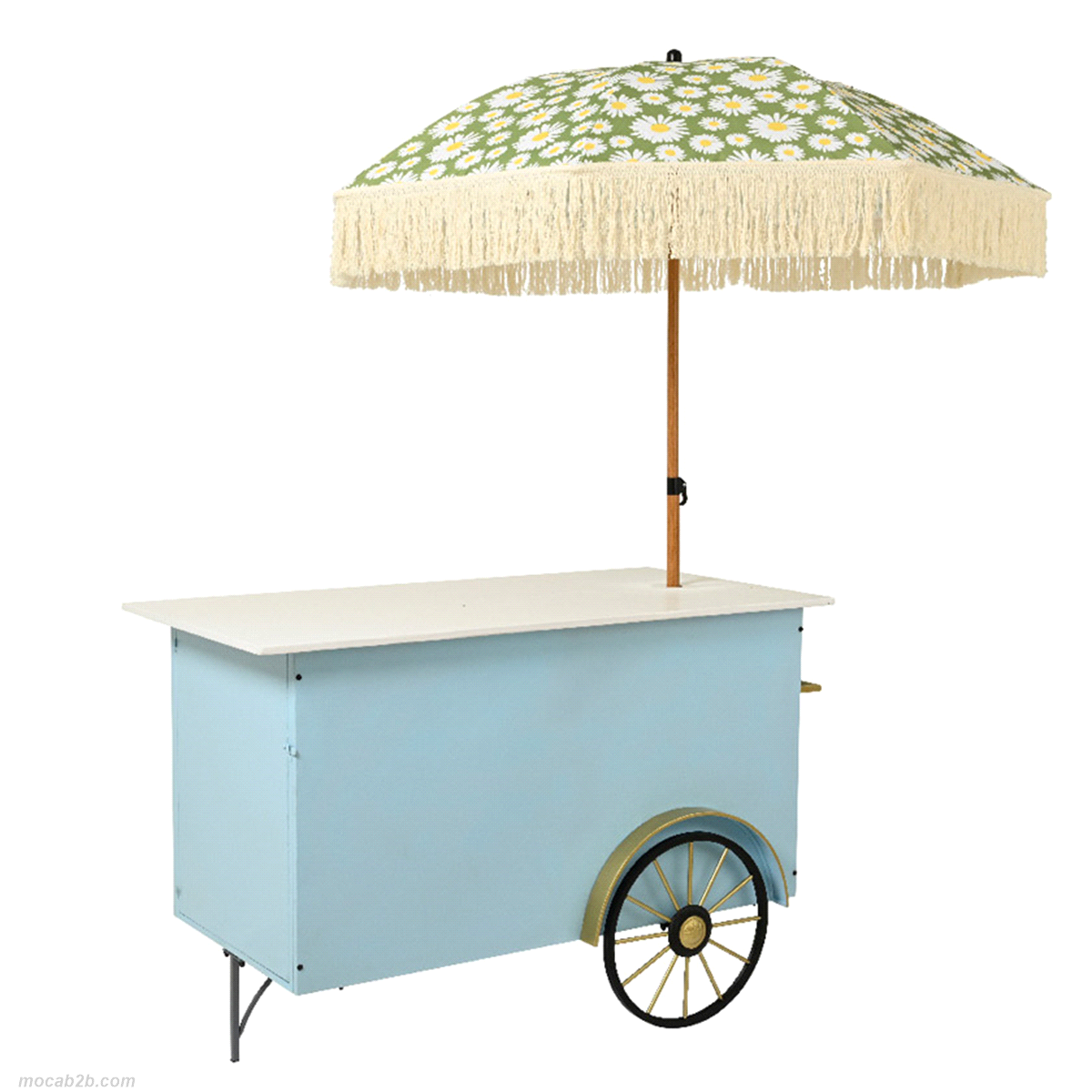 Carretto gelati azzurro in ferro. Dimensioni: 75Carretto gelati azzurro in ferro. Dimensioni: 75x151 h. 99cm.x151 h. 99cm. 