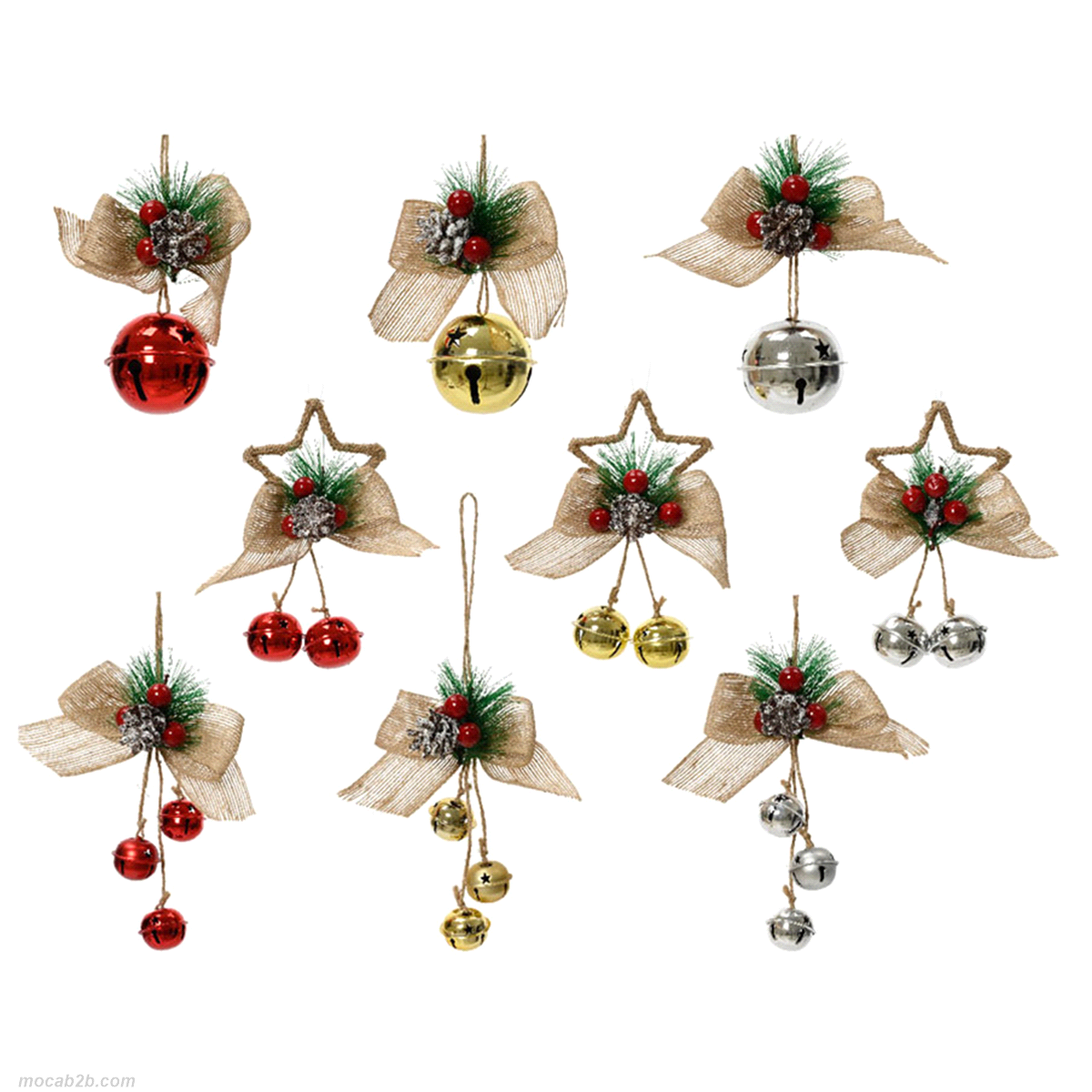 CAMPANELLE CON PIGNA IN 9 COLORI ASSORTITI h.12 