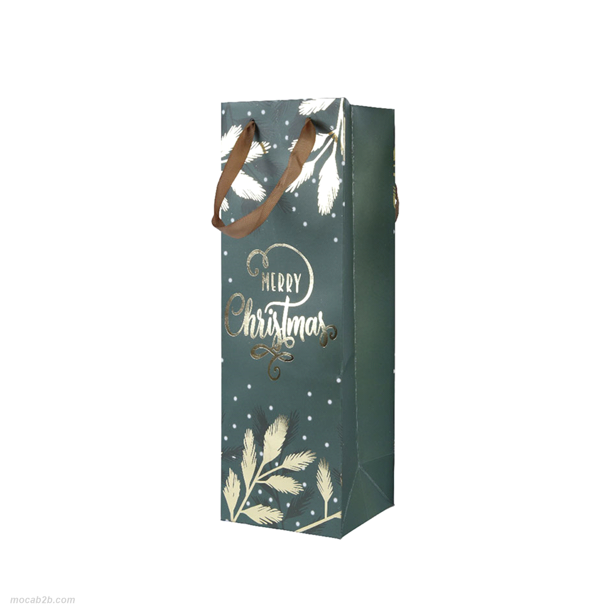 GIFTBAG MERRY CHRISTMAS GRIGIO/ORO 10x12 h36 