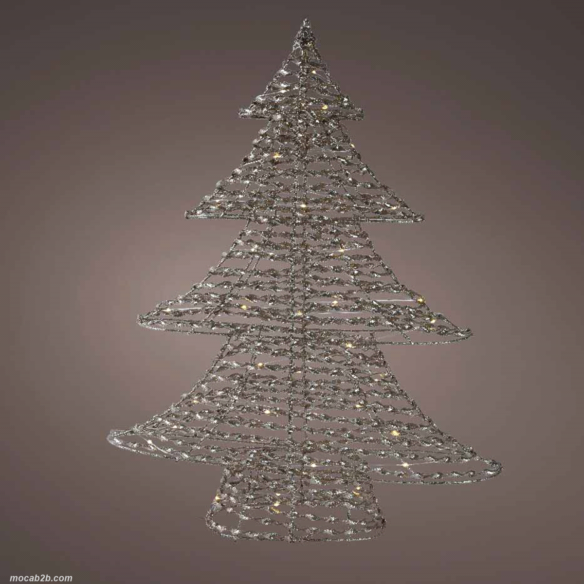 Albero oro micro led bianco caldo da interno. Misure: 11x48 h.60cm. 