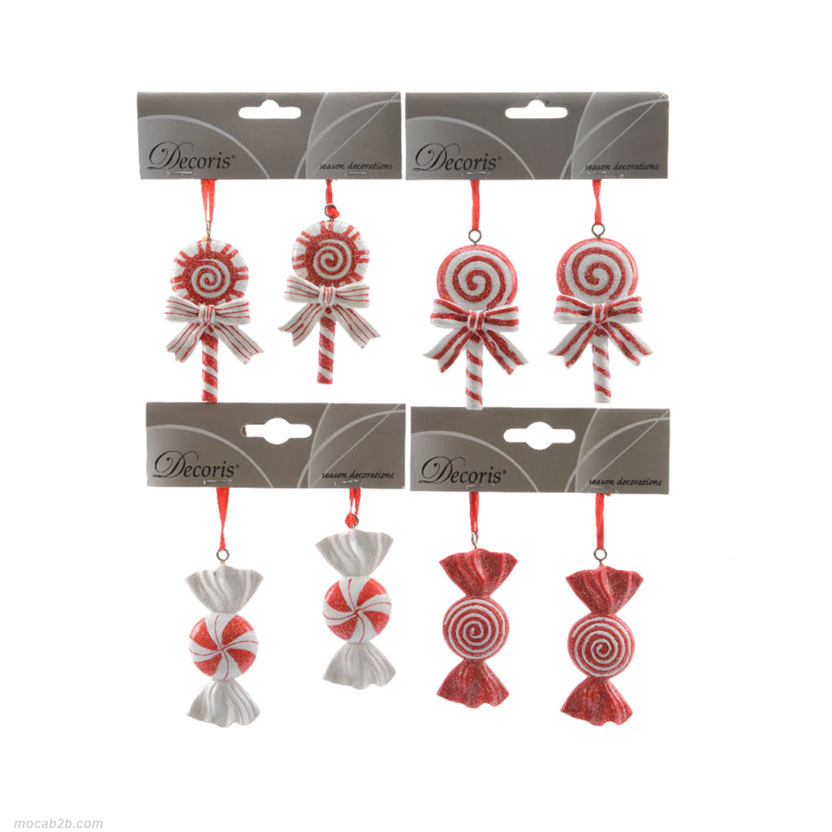 DECORI ROSSO/BIANCO ASS.7,5cmx2pz 