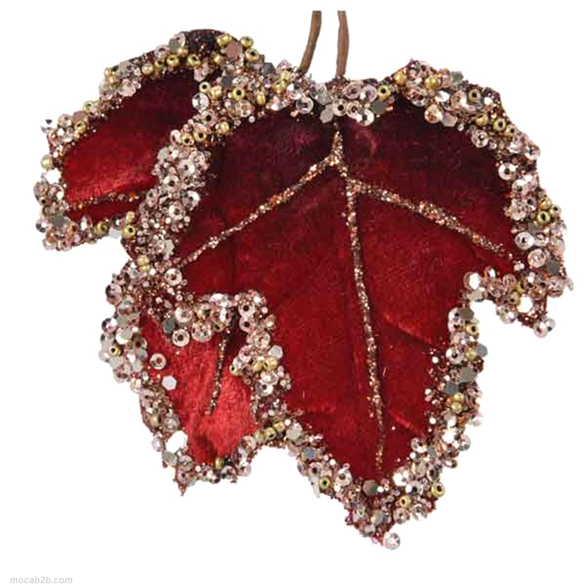 FOGLIE ROSSE VELLUTO/GLITTER 8x7X2pz 