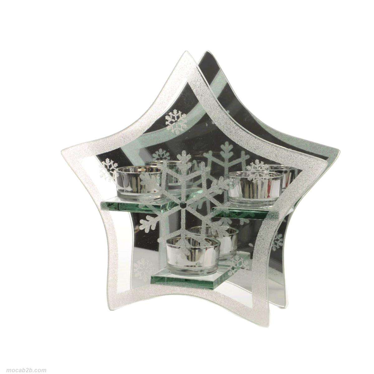 PORTACANDELA A STELLA SPECCHIO16x6,5 