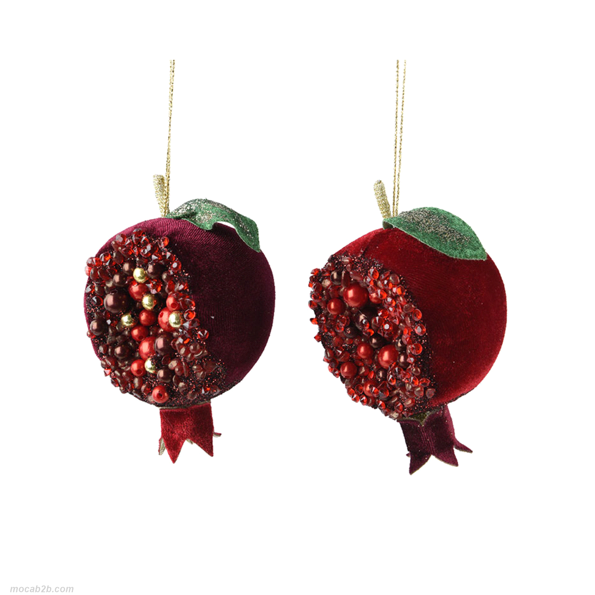 Addobbo natalizio in polyestere vellutato. 