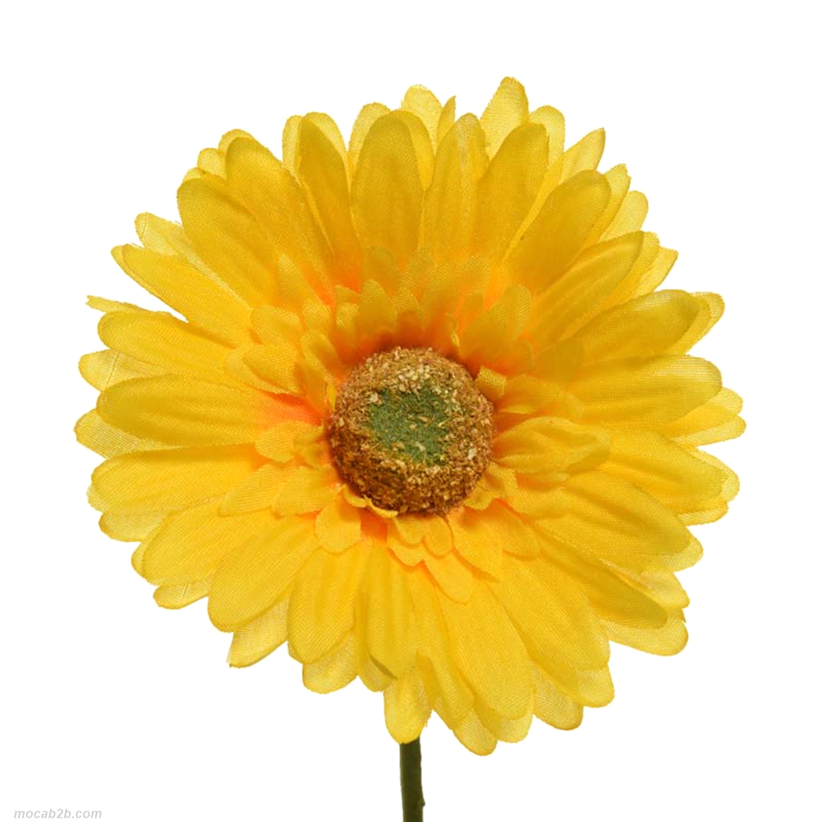 Fiore decorativo gerbera gialla in polyester @10 h.50cm. 