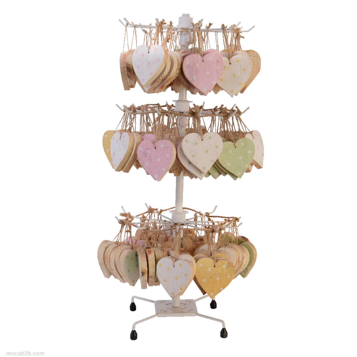 Cuori assortiti in legno di pino stampato da appendere. Misure: 8x1,2 h.8cm. 