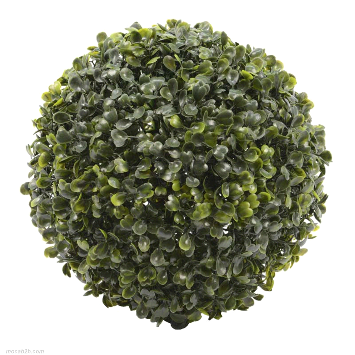 Palla di bosso verde di materie plastiche. Misure: diam.36 h.36cm. 