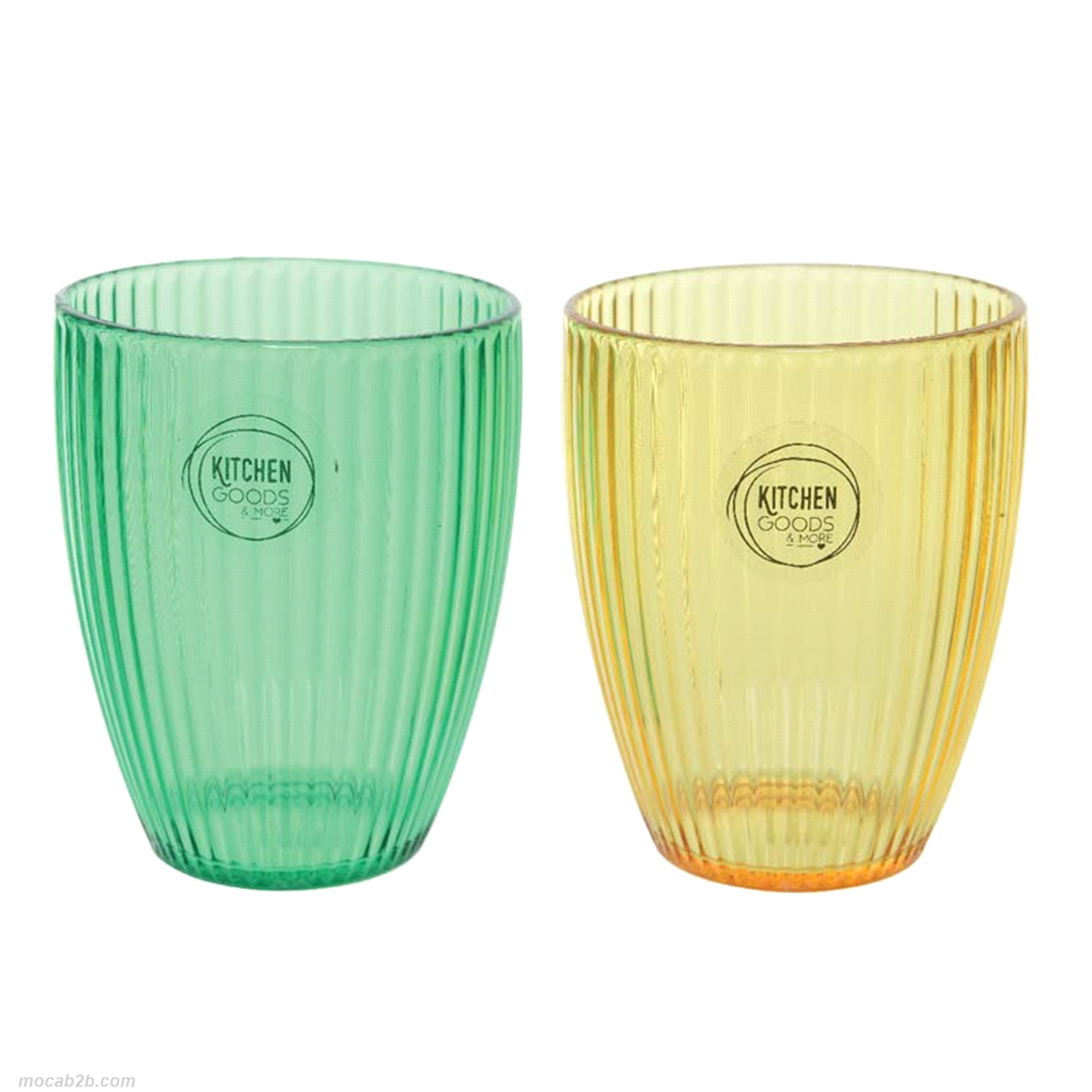 BICCHIERI ACQUA VERDE/GIALL@8h11x2pz 