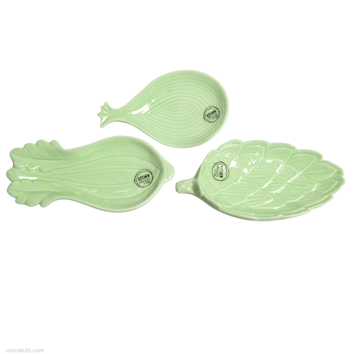 PIATTO VERDURA VERDE CHIARO x3pz 