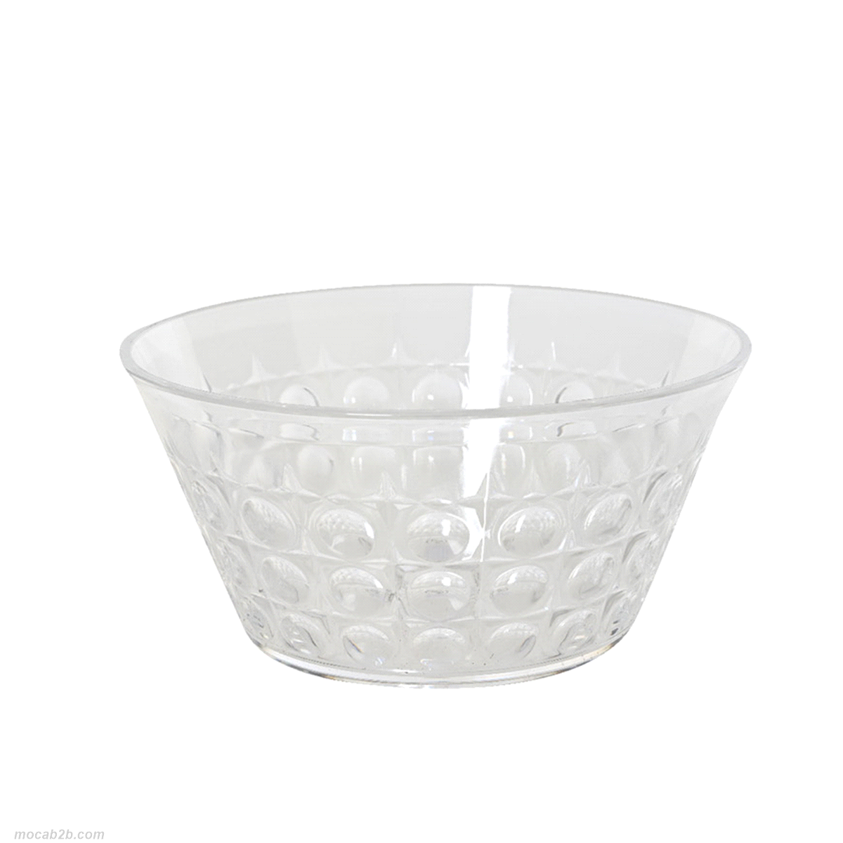 Ciotola trasparente modello a bolle. Dimensioni: @15 h.7,2cm. 