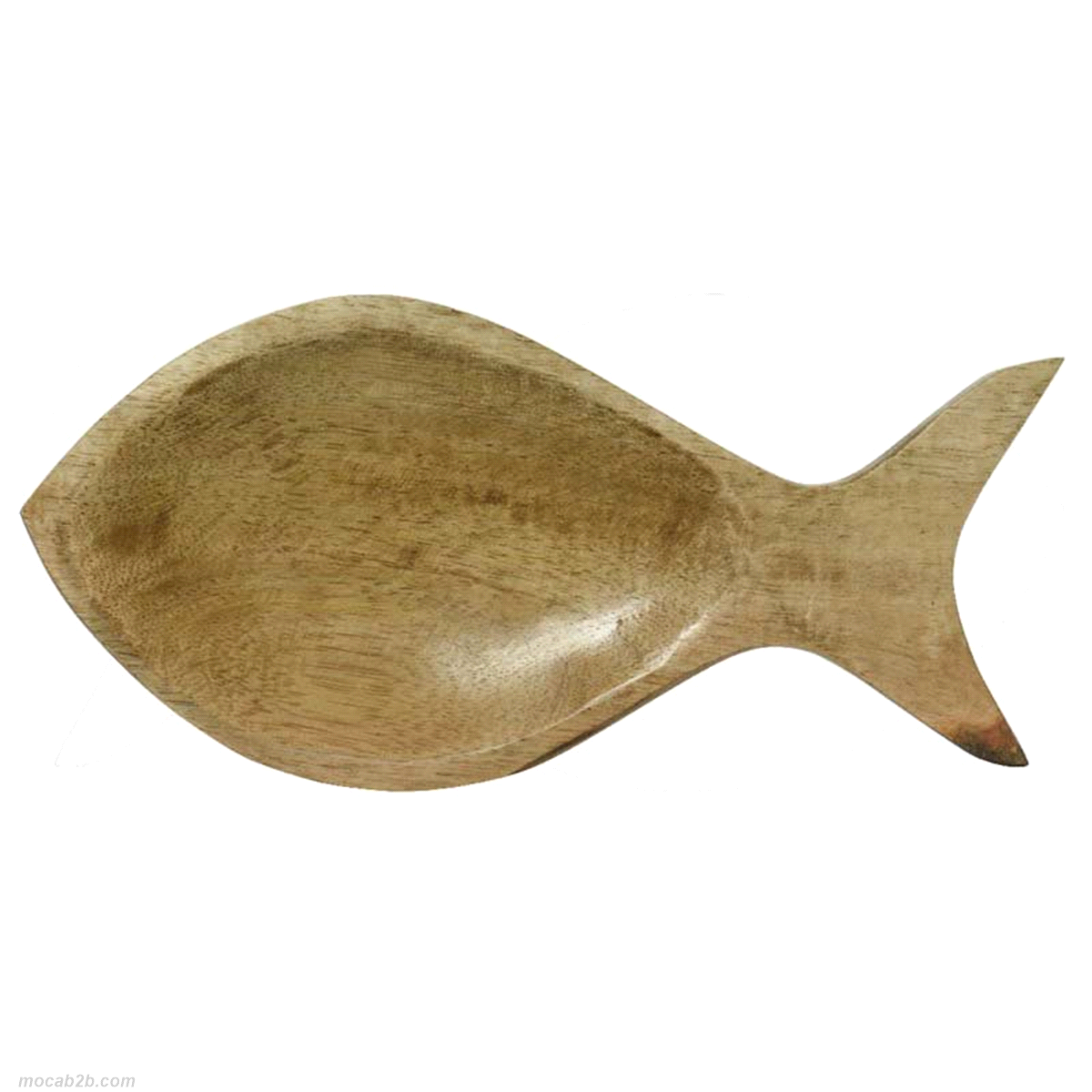Ciotola naturale a forma di pesce in legno di mango. Misure: 30x13 h.2cm. 