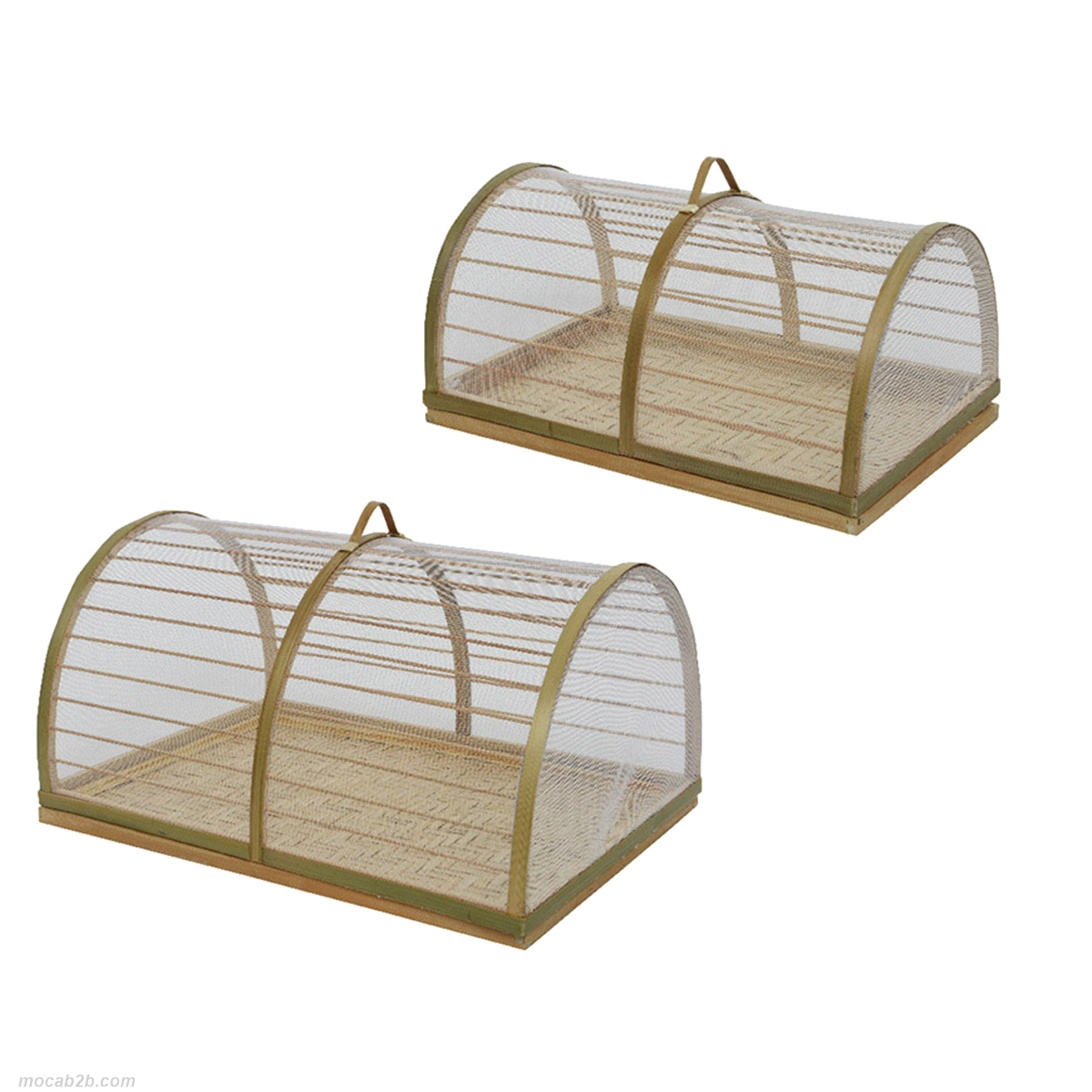 Set due coprivivande in bamboo naturale. Dimensioni: 29x29 x h. 12/36x25 h. 16,5cm. 