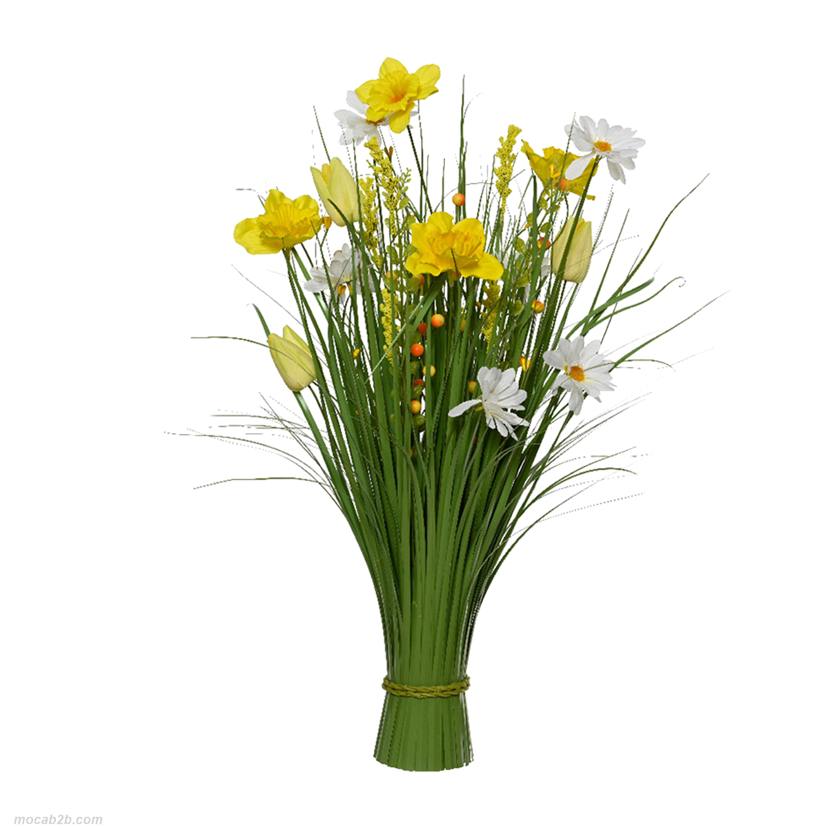 Mazzo fiori giallo decorativo. Misure: 35x35xh70. 