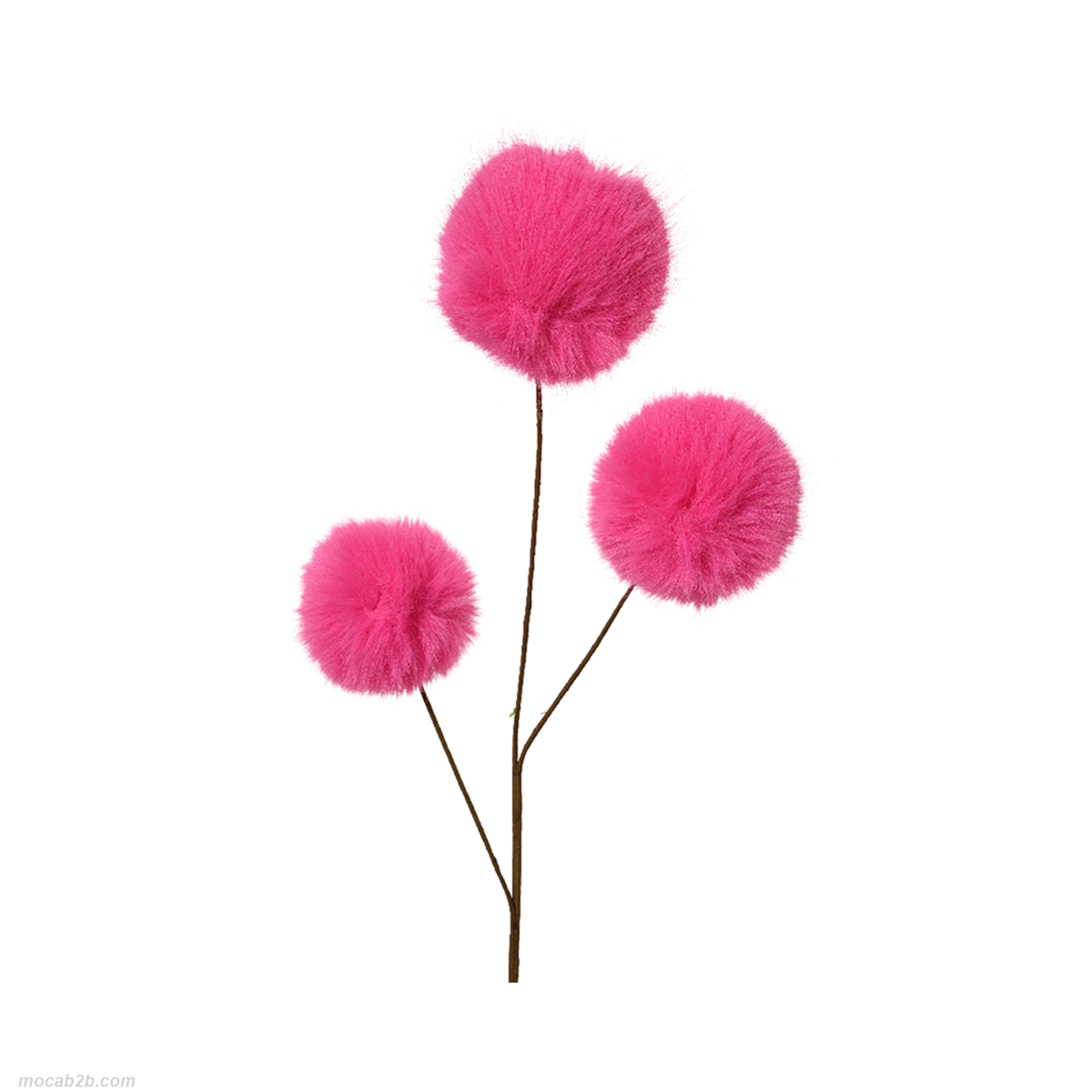 Ramo decorativo pompom fucsia.Misure: 12x12xh.70cm. 