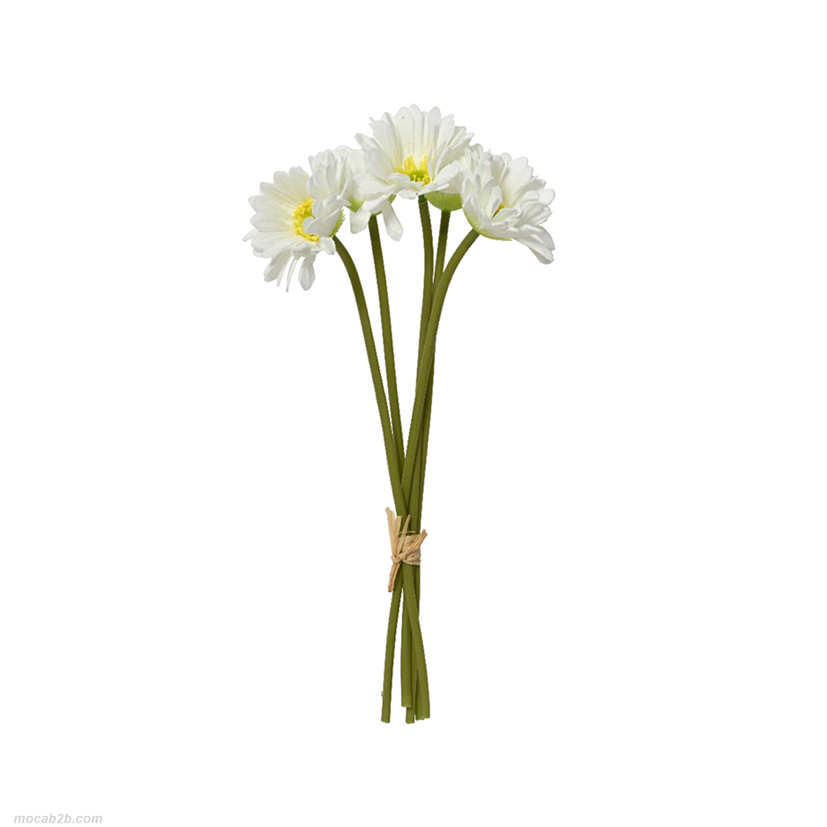 Bouquet decorativo cream con 5 fiori.  Misure: 35x16xh5cm. 