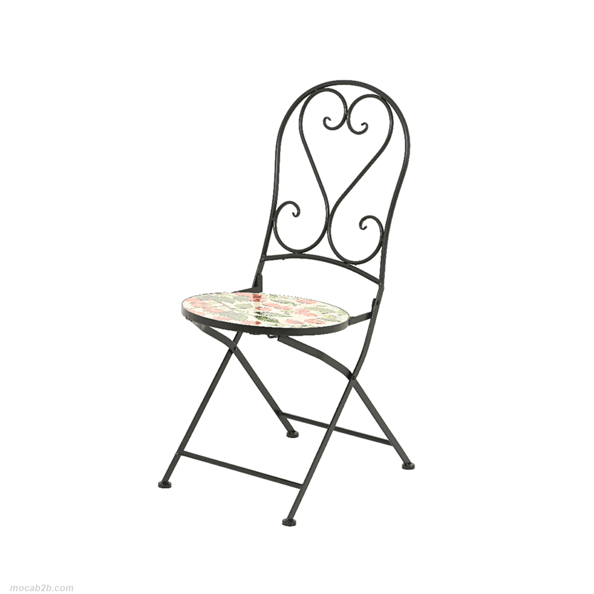 SEDIA NERA/COLORI ACCIAIO 39x50xh93 