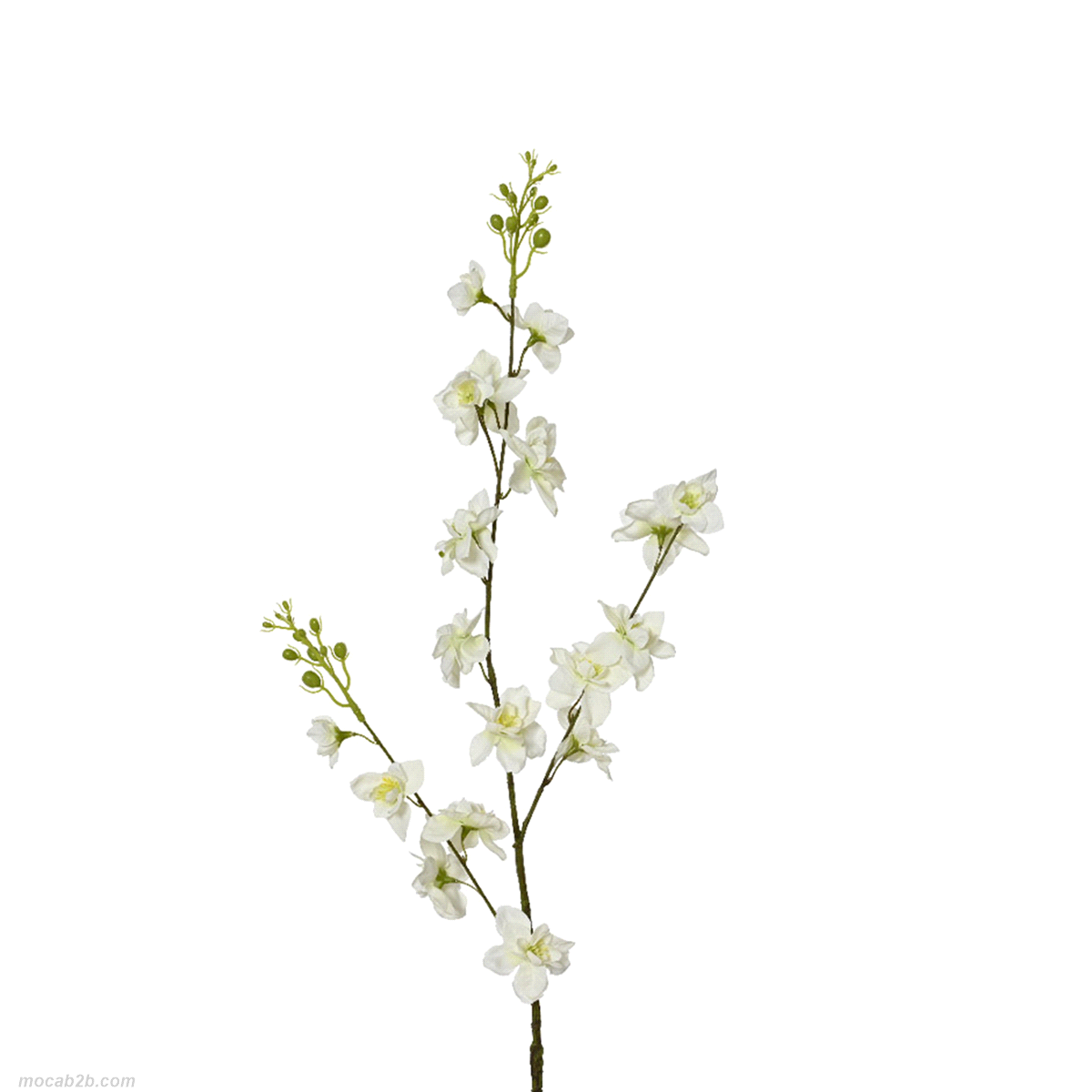 Ramo decorativo bianco in polyestere. Misure: 18x10xh97cm. 