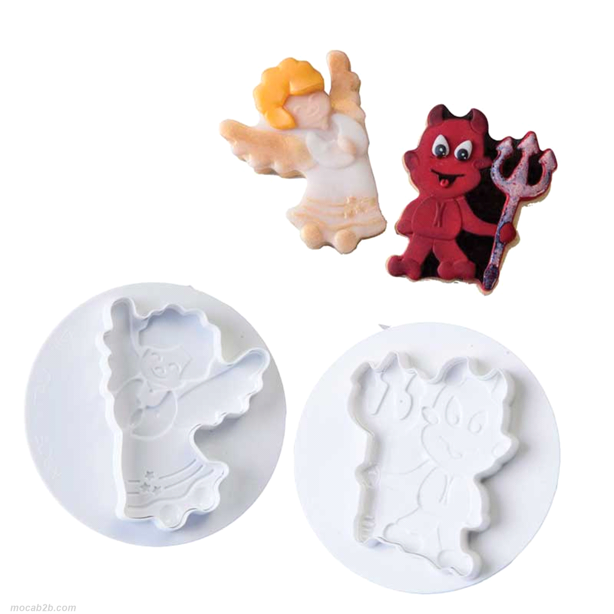 Tagliabiscotto angelo diavolo stampo a stanfuffo x2pz. 