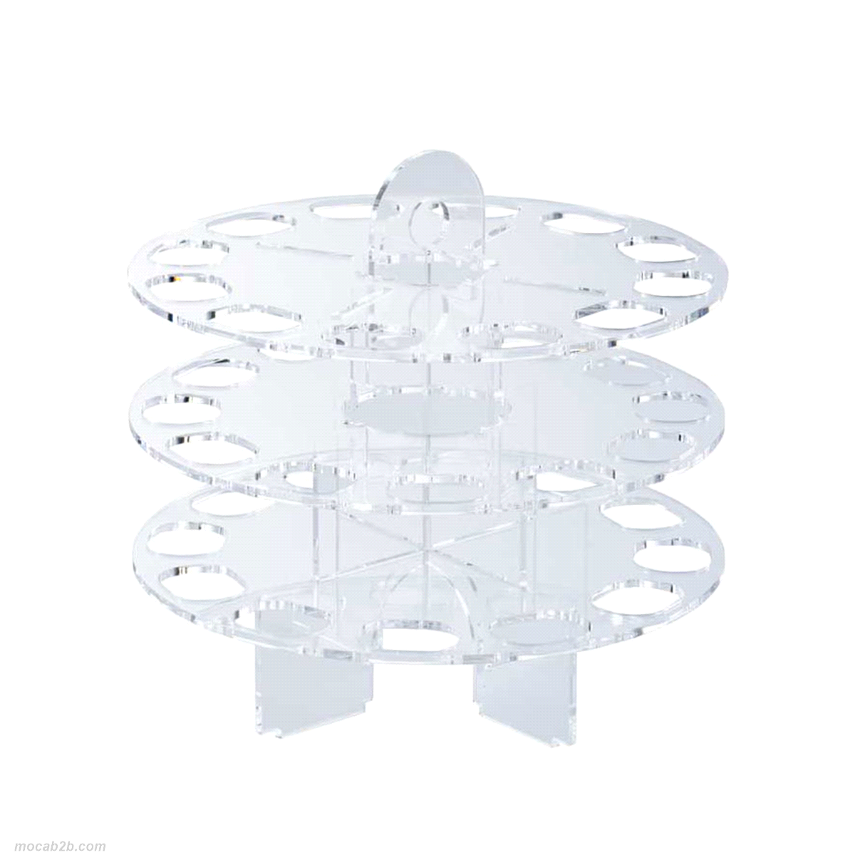 Espositore per macaron in plexiglass. Possono essere sovrapposti più espositori.Colore: Trasparente
Misura articolo: ø 247 h 232 mm
Produttività articolo: 36 SEDI
 