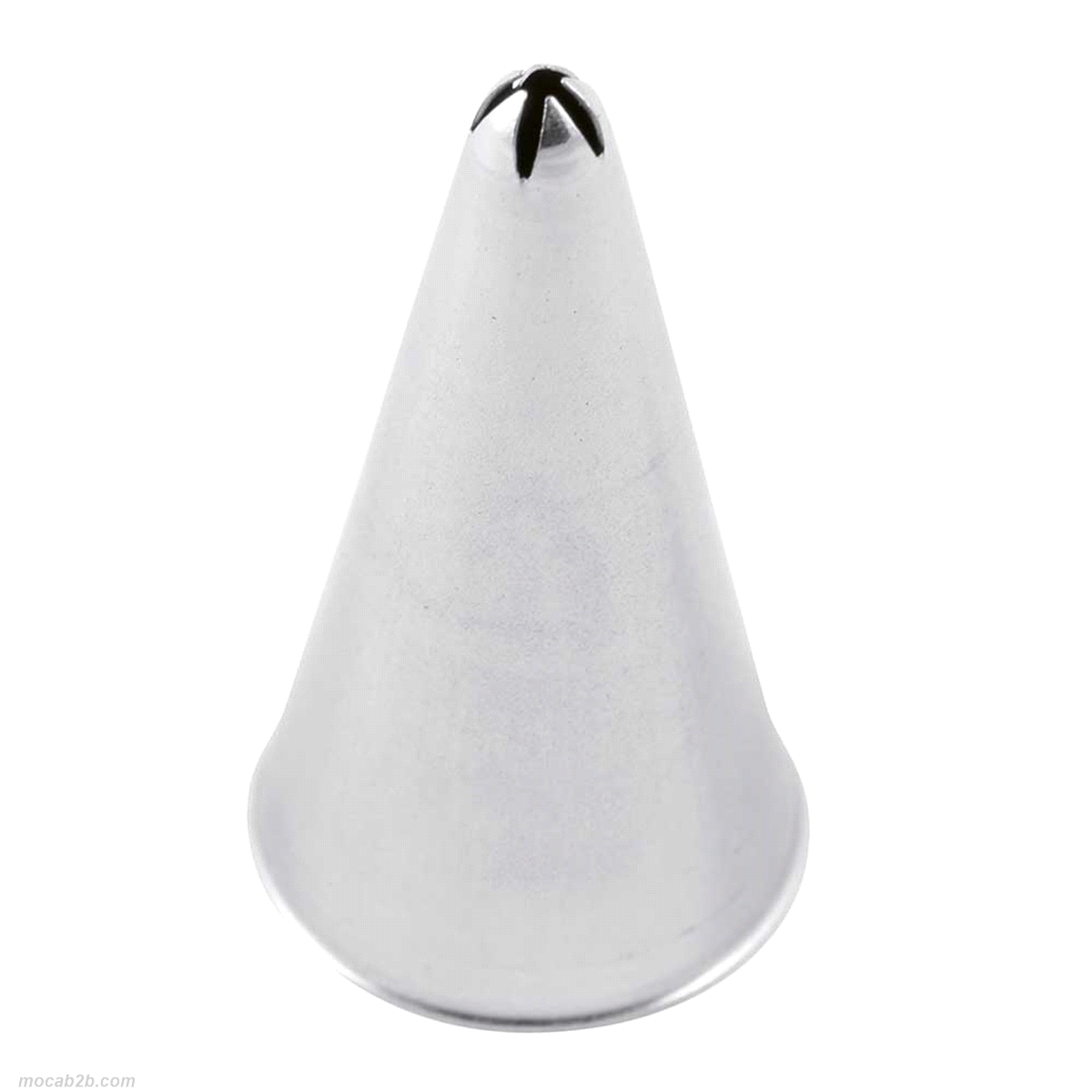 Bocchetta in acciaio inox per sac à poche o sac à poche dalla forma particolare. Questo ugello non presenta saldature, garantendo un deflusso uniforme del prodotto e un