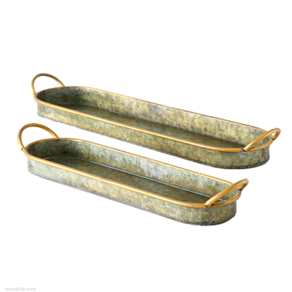 VASSOI DECOR MET.ZINC.51/68cm x2pz 