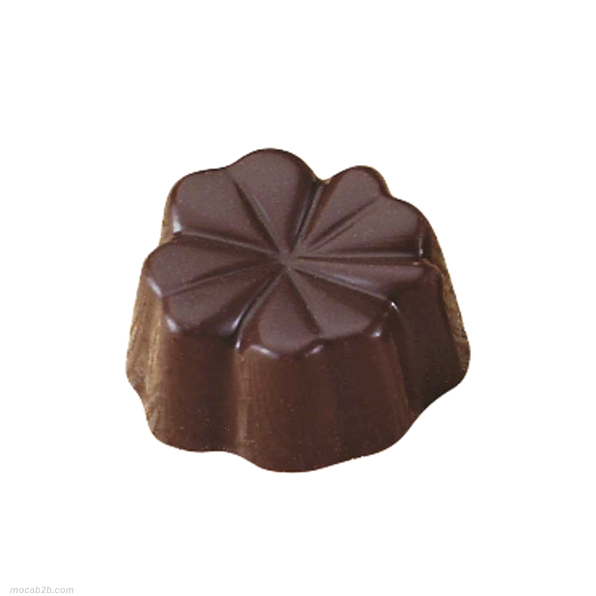 Stampo in policarbonato per praline a forma di quadrifoglio. 