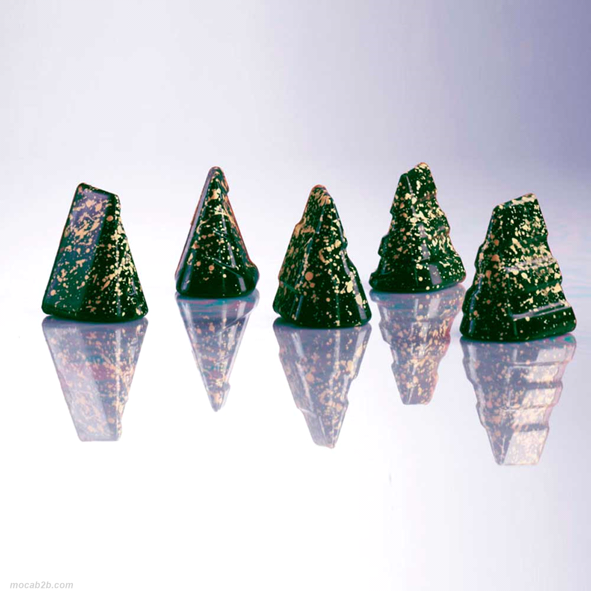 Stampo in policarbonato per praline a forma di albero di Natale. 