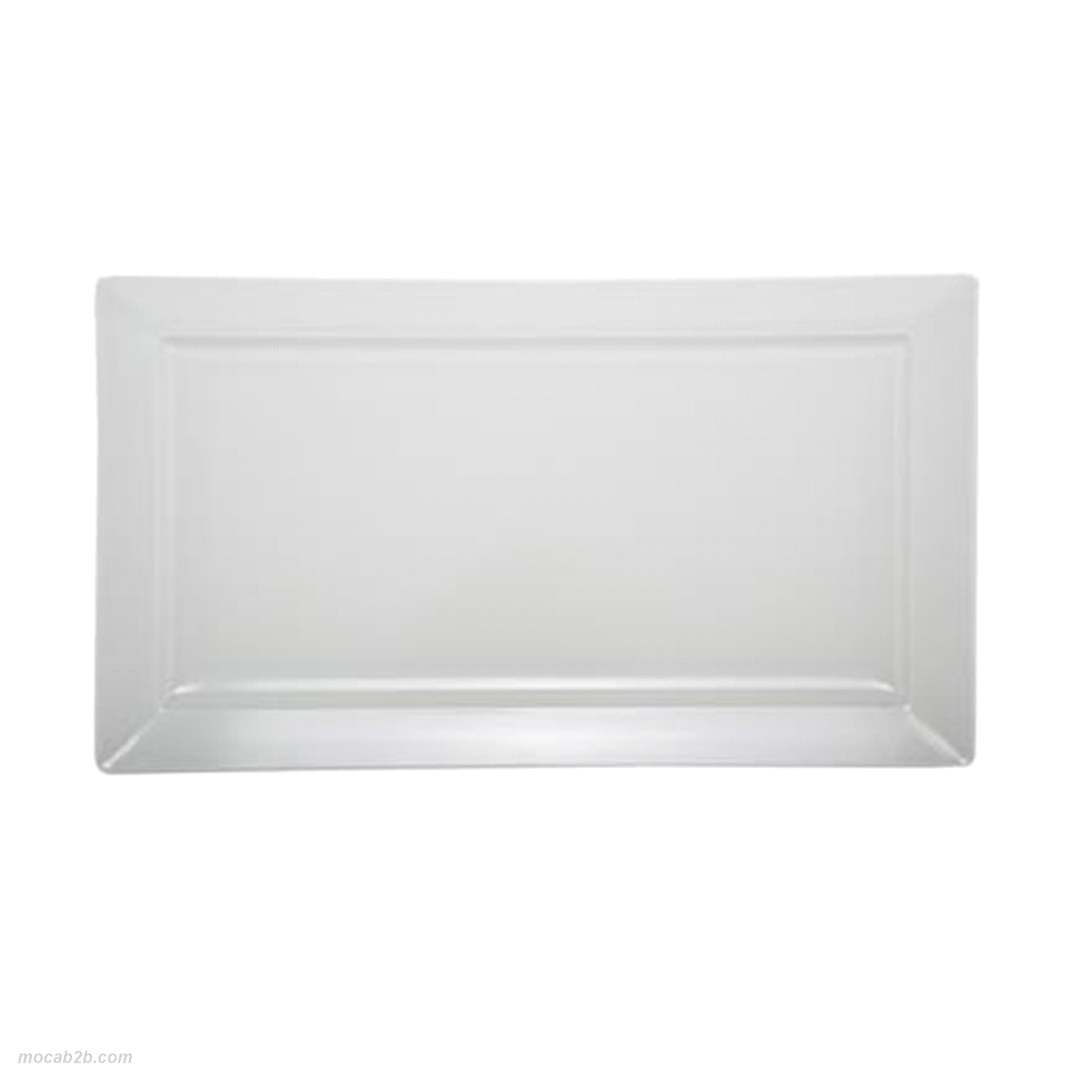 Vassoio rettangolare 36x20.5 xh.4 cm bianco melamina 