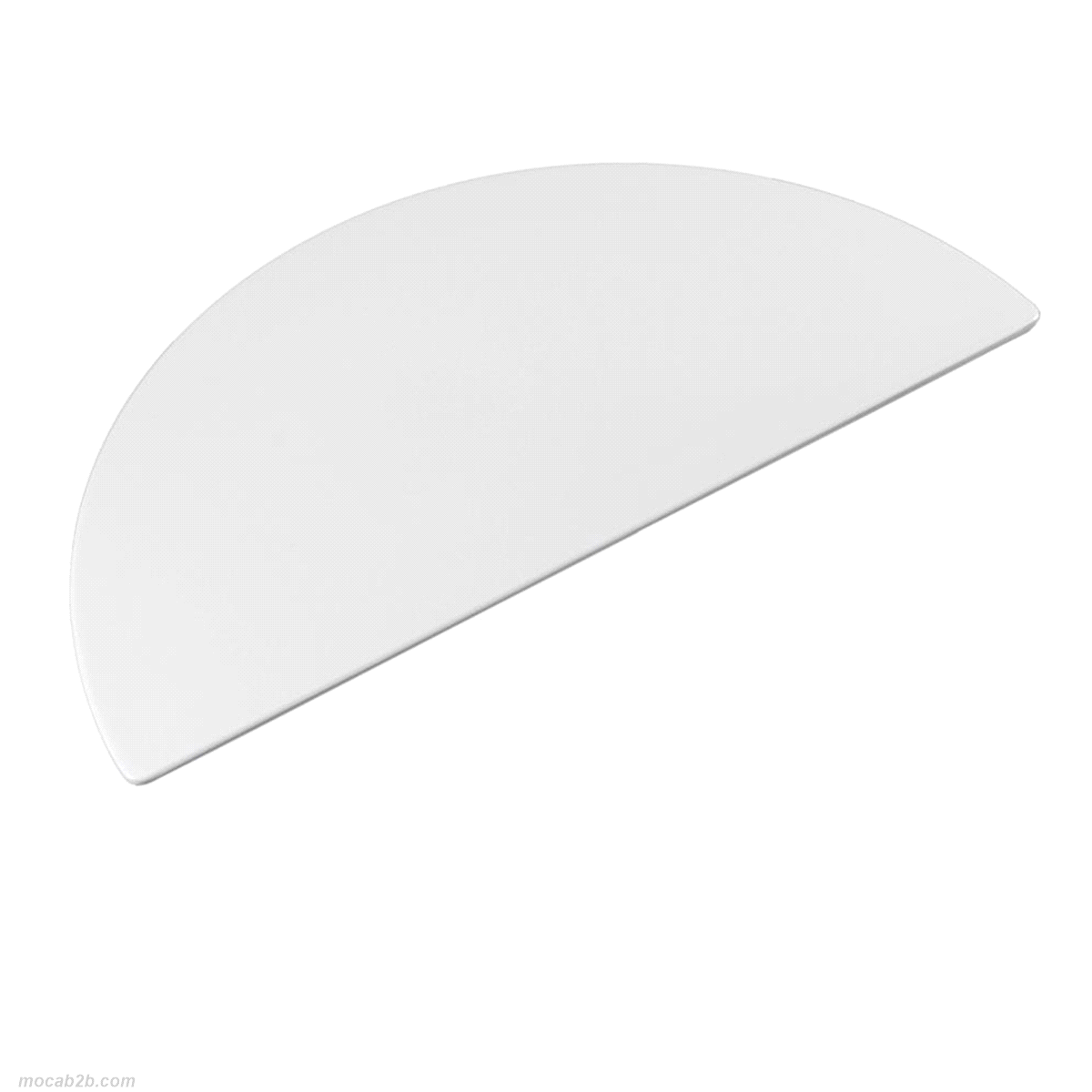 Piatto mezzaluna 46x23 cm, ideale per buffet. 