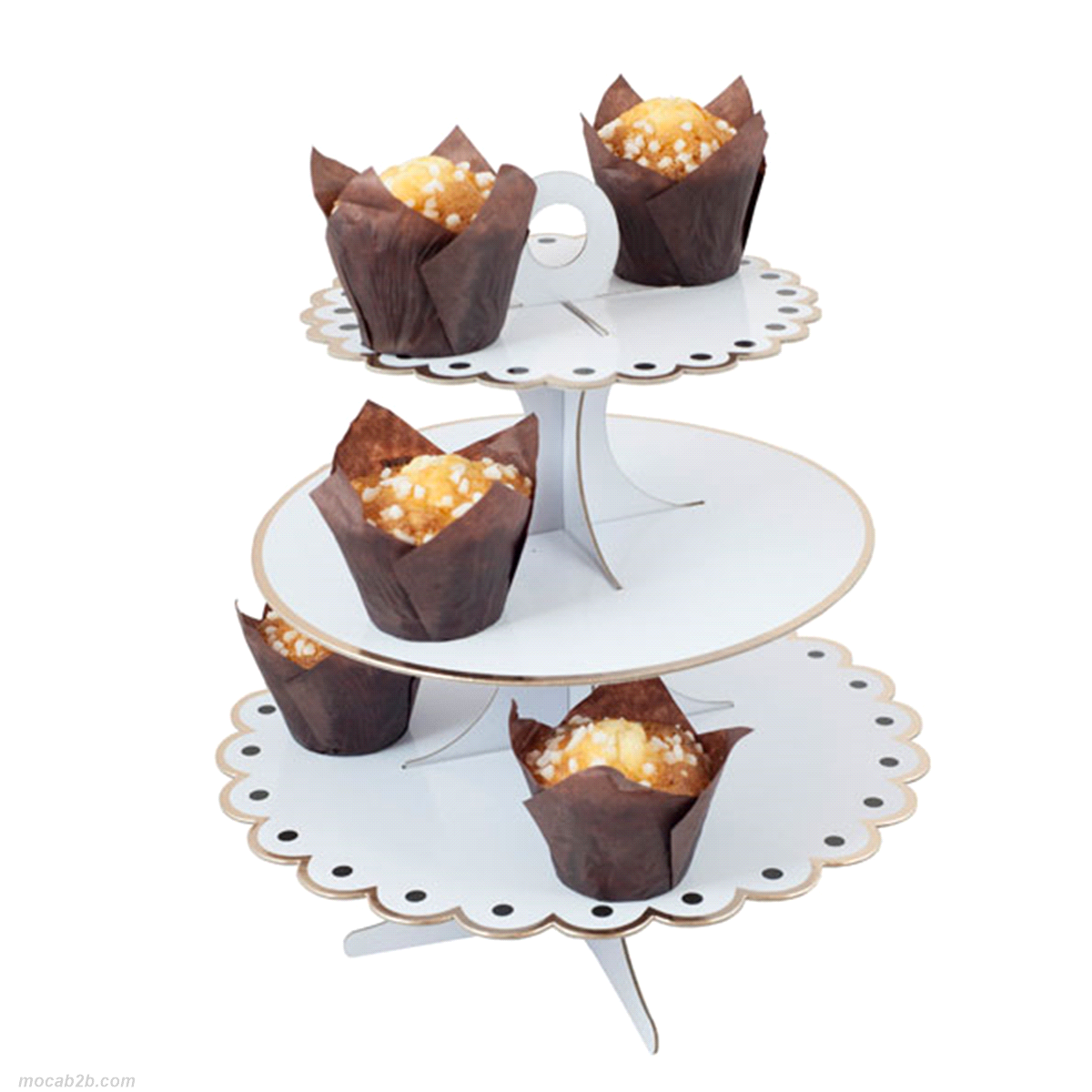 ALZATINA BIANCA POIS NERI/ORO @30h34 