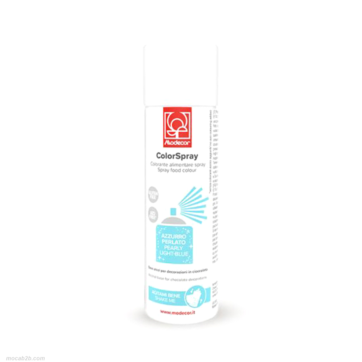 Colorante in spray azzurro perlato 250 ml. Non contiene biossido di titanio.Gluten free. 