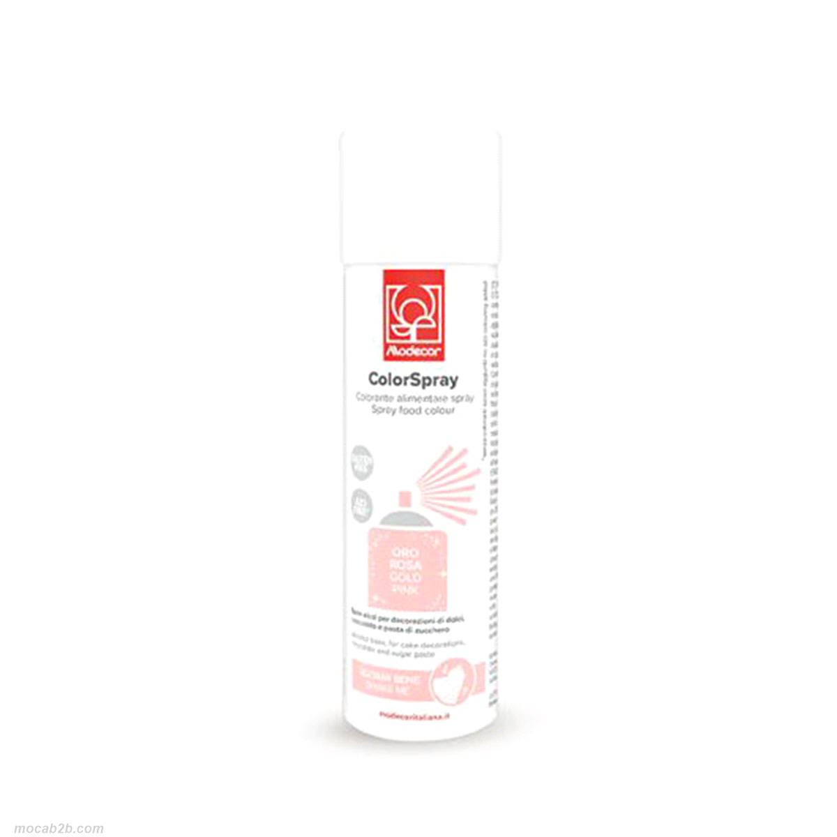 Colorante in spray oro/rosa perlato 250 ml. Non contiene biossido di titanio. 