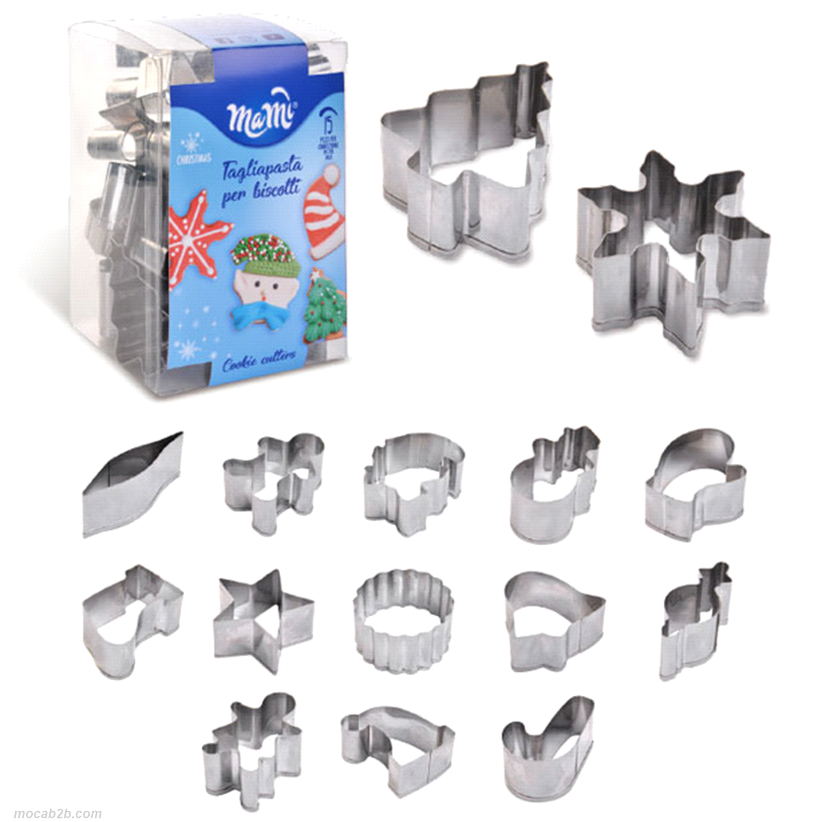 Tagliapasta per biscotti con soggetti natalizi 