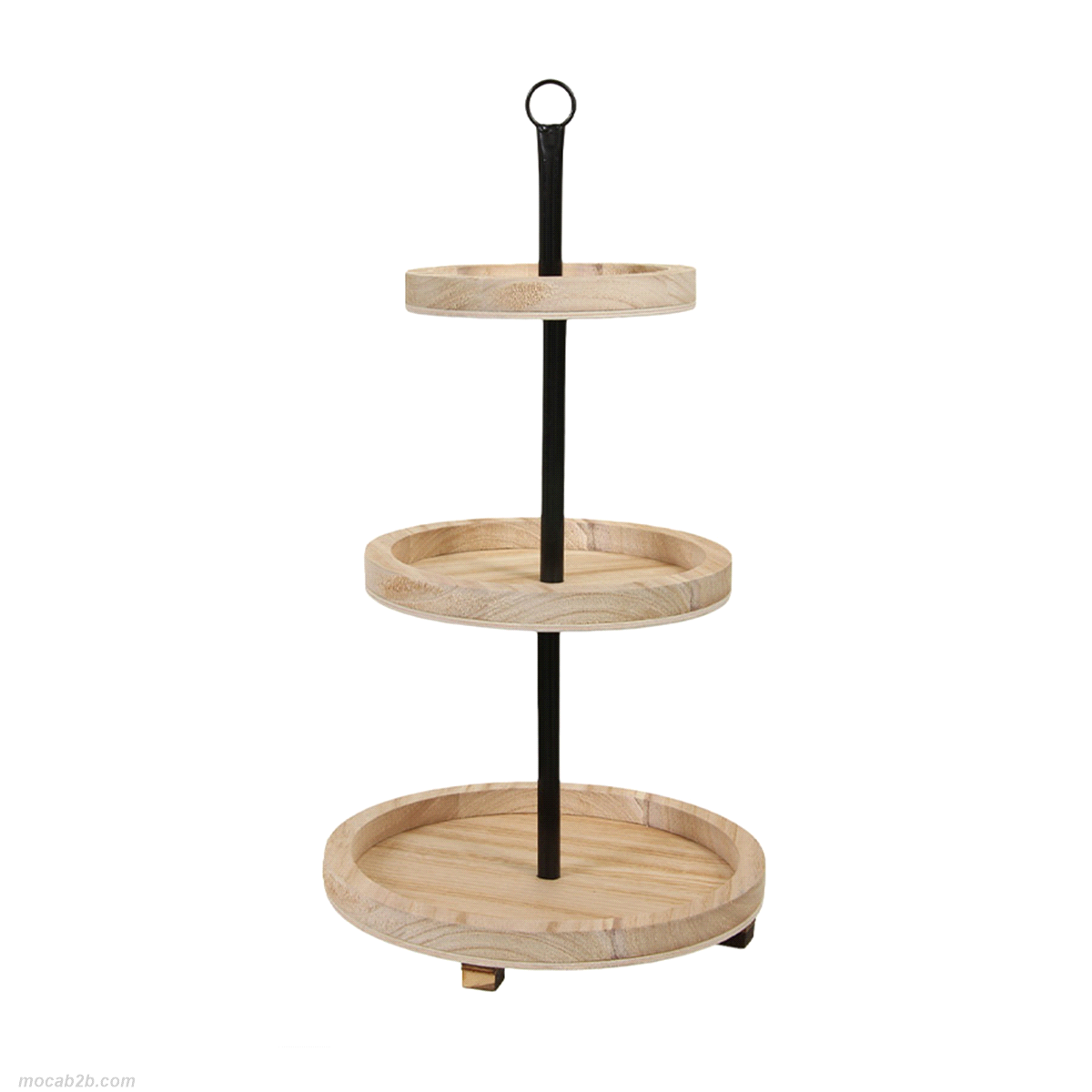 ALZATA 3 PIANI LEGNO NATURALE h.51cm 