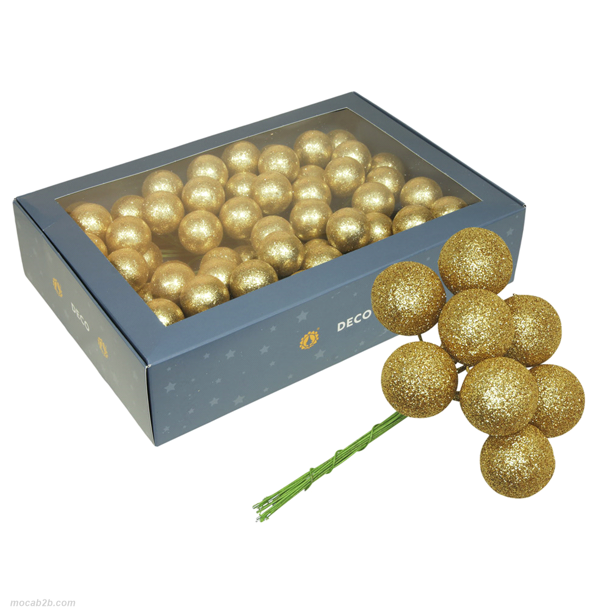10 PICK DA 8 PALLINE ORO @3cm 
