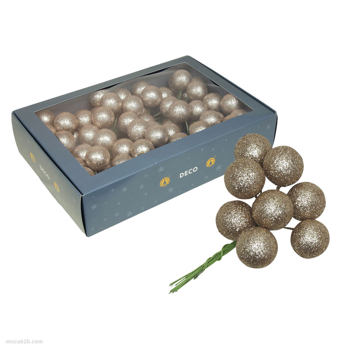 10 PICK DA 8 PALLINE CHAMPAGNE @3cm 