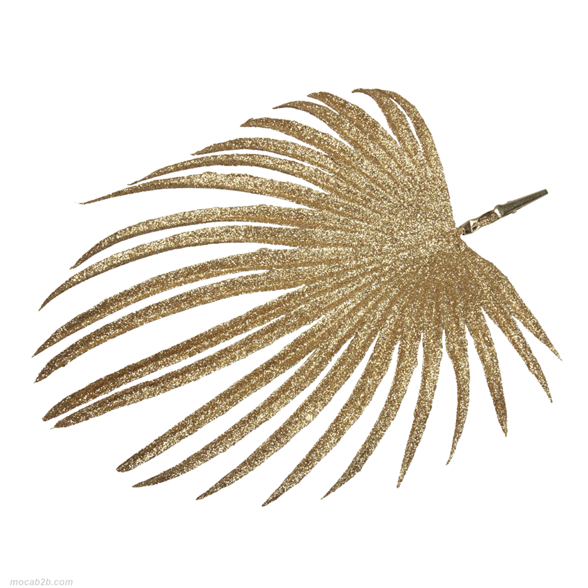 6 FOGLIE ORO SCURO CON CLIP 27x25 
