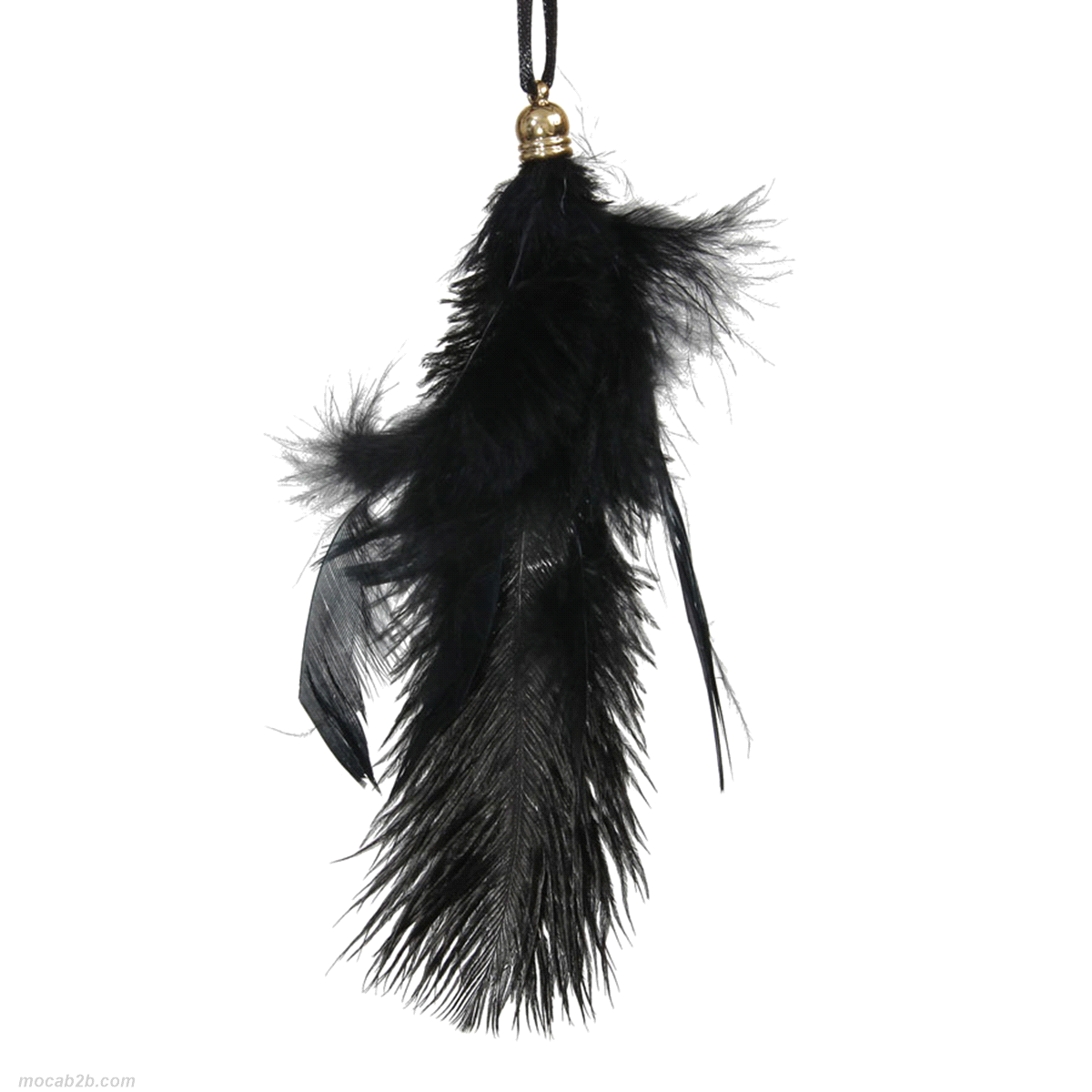 PIUME NERO DA APPENDERE 18cm x 4pz 