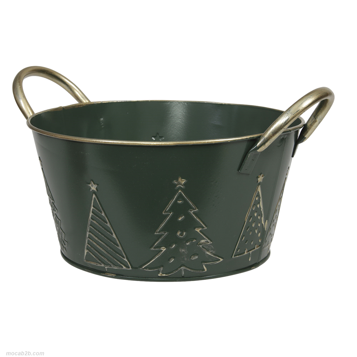 VASO DA FIORI METALLO VERDE @20,5xh10cm 