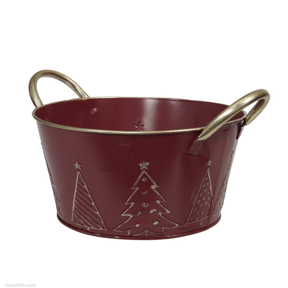 VASO DA FIORI METALLO ROSSO @20,5xh10cm 