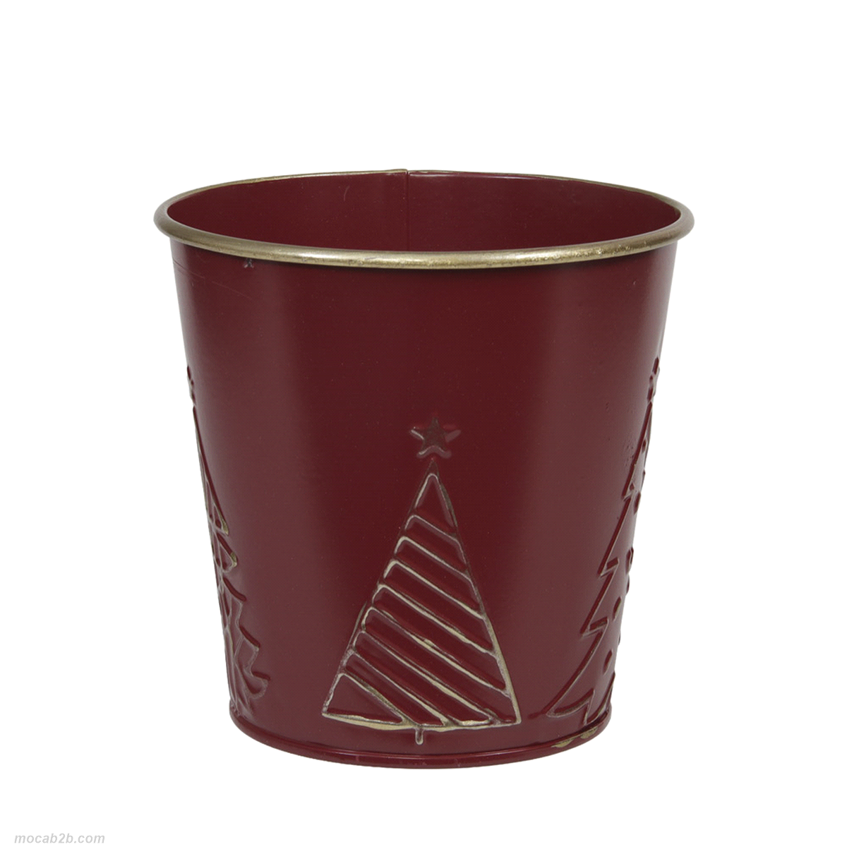 VASO DA FIORI METALLO ROSSO @11xh.10cm 