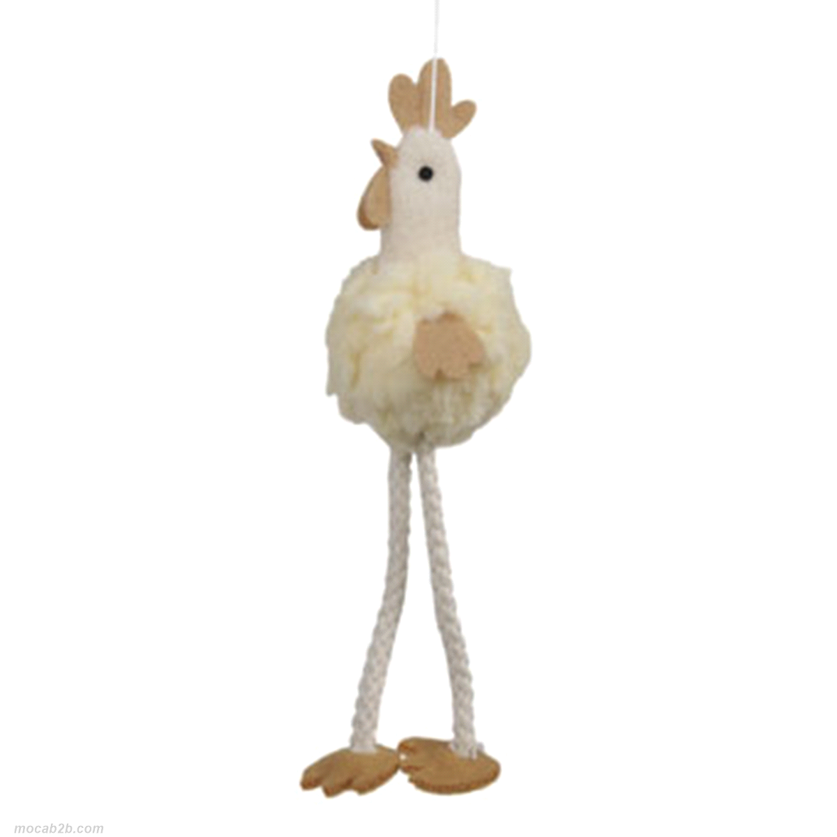 GALLO GIALLO IN TESSUTO DA APPENDERE h.17cm x4pz 