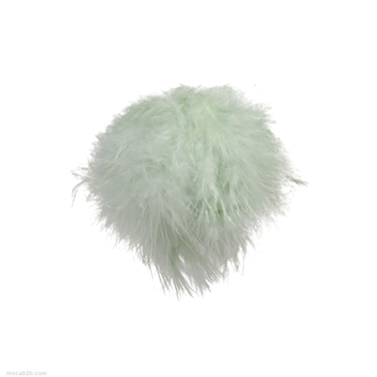 PALLA DI PIUME VERDE DA APPENDERE @8cm x6pz 