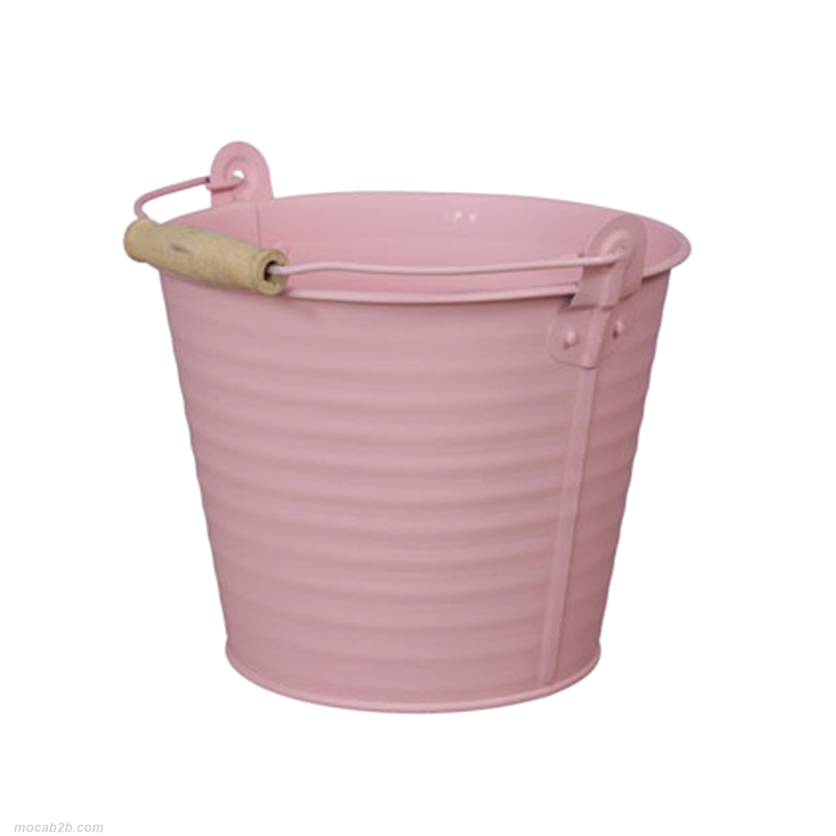 SECCHIO METALLO ROSA CON MANICO @20x16cm 