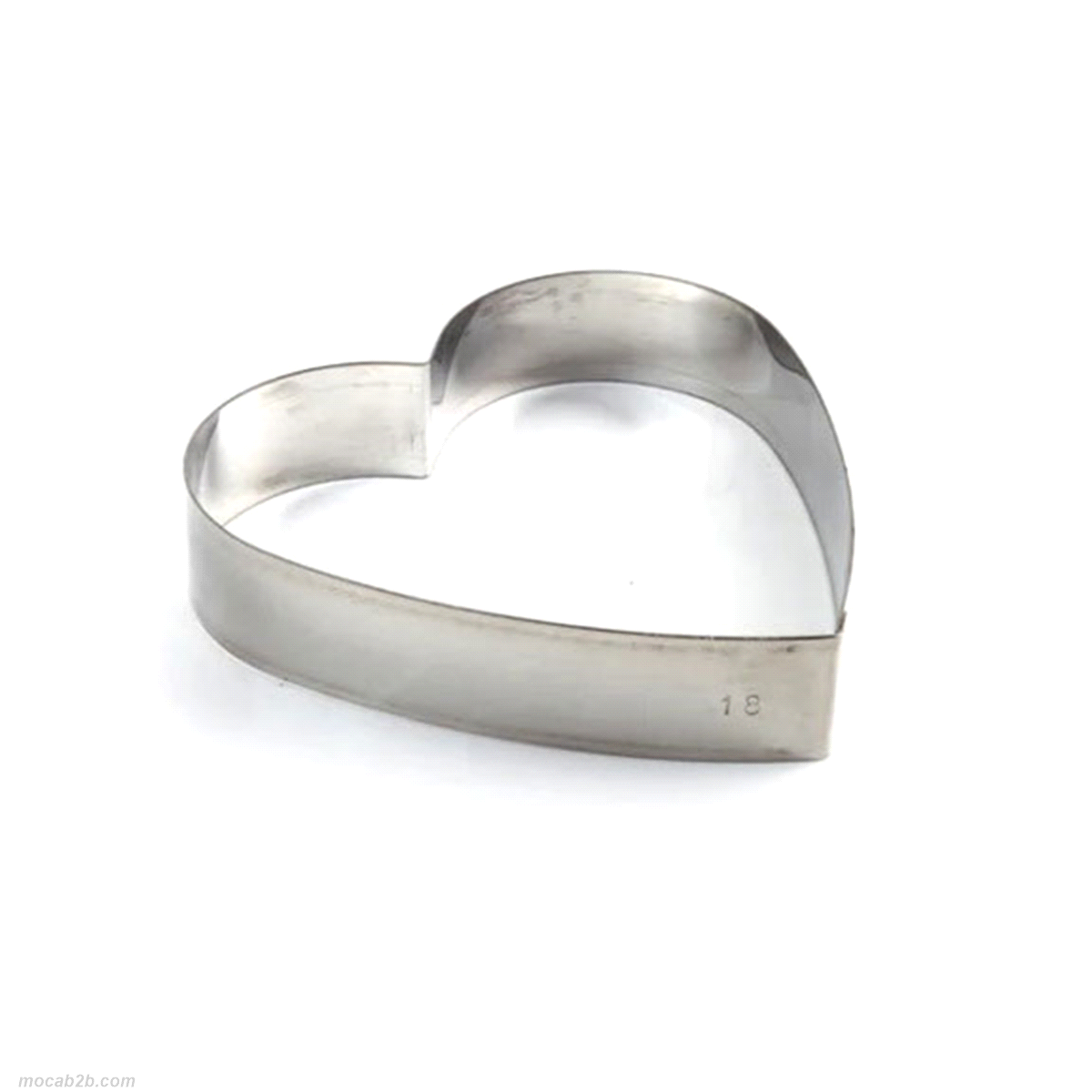 Fascia inox cuore per la realizzazione di prodotti dolci e salati. Dimensioni: 240 x h 40 mm. 