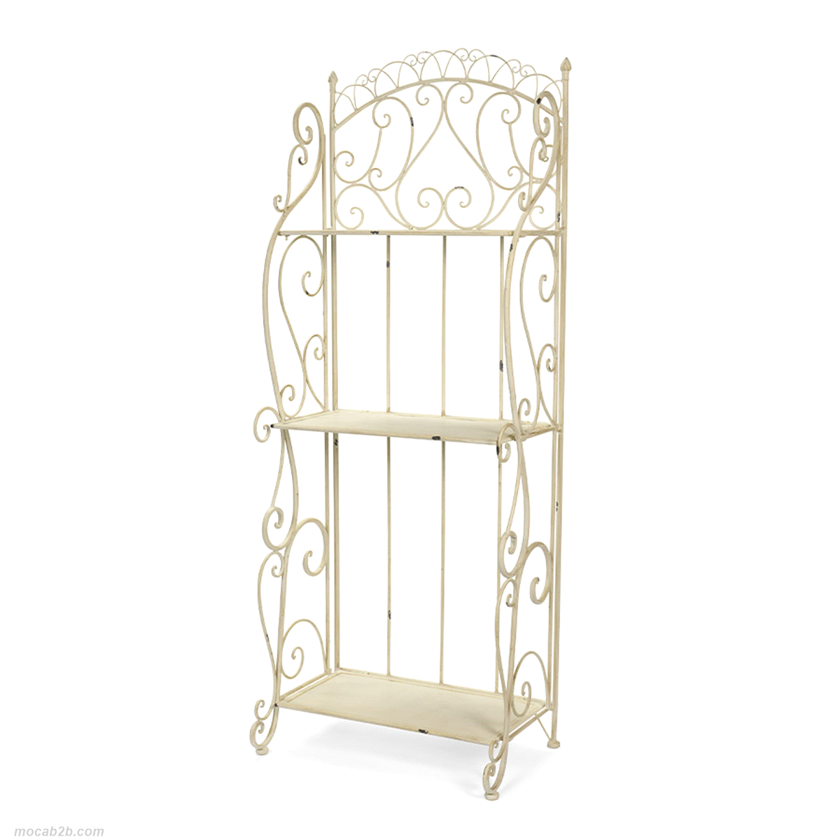 SCAFFALE CREMA METALLO 62x42x163cm 