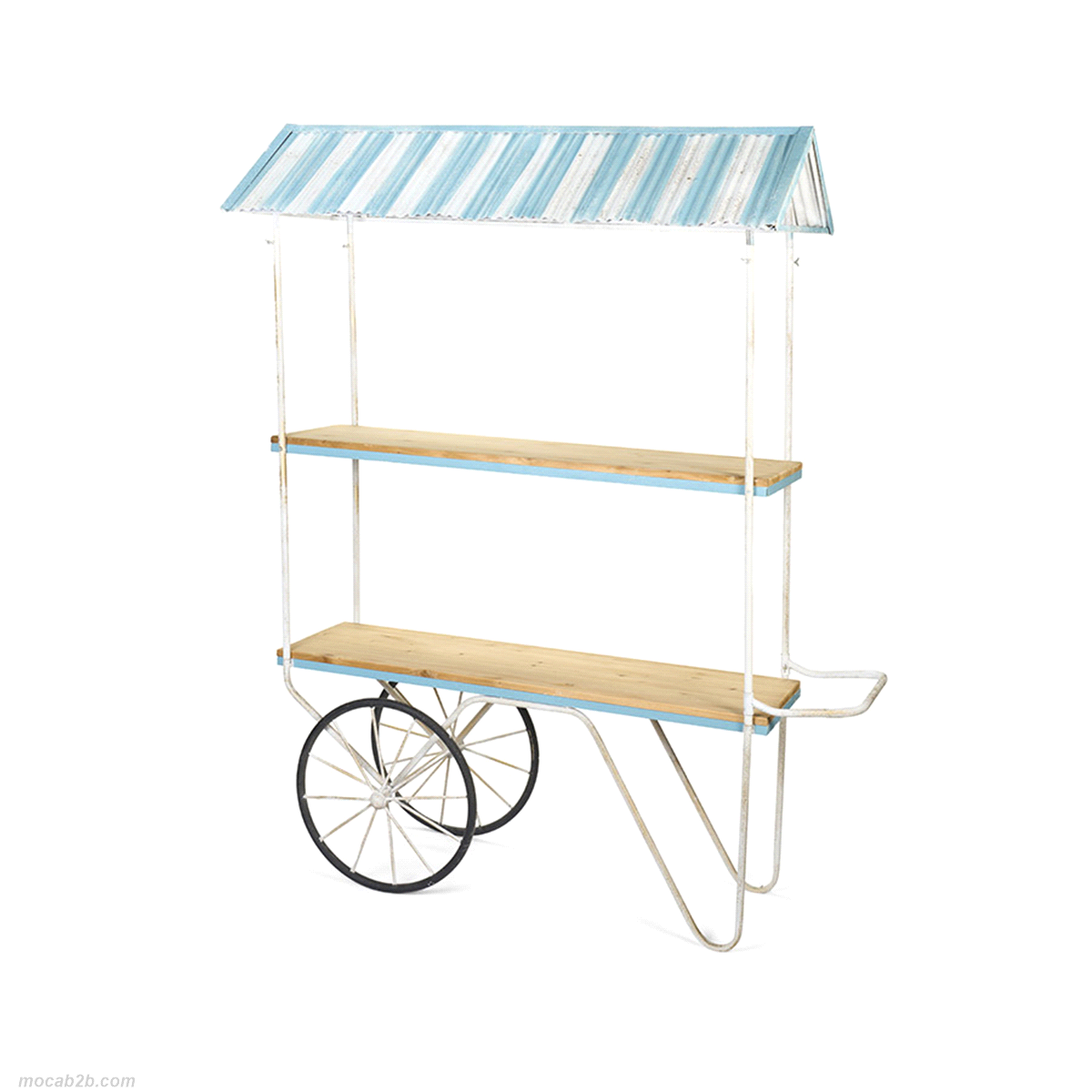 CARRETTO METALLO CON TENDINA 165x63x h.214 