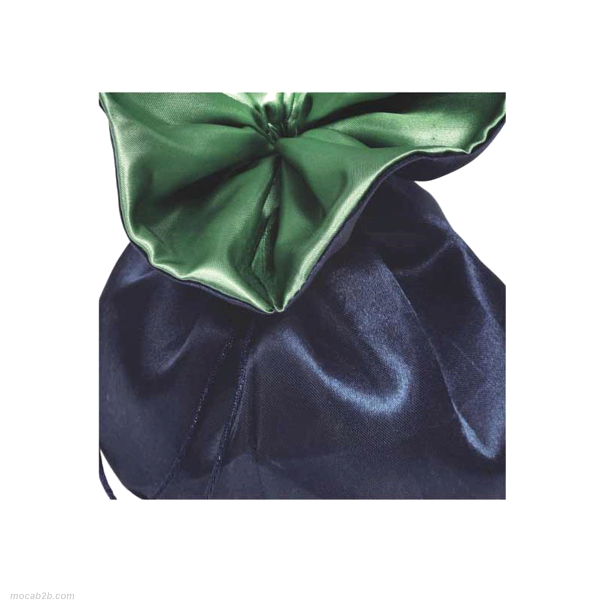 Portapanettone doppio raso blu/verde 23x23x35.Made in Cina. 